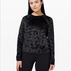 Lululemon black velour jogger & top set